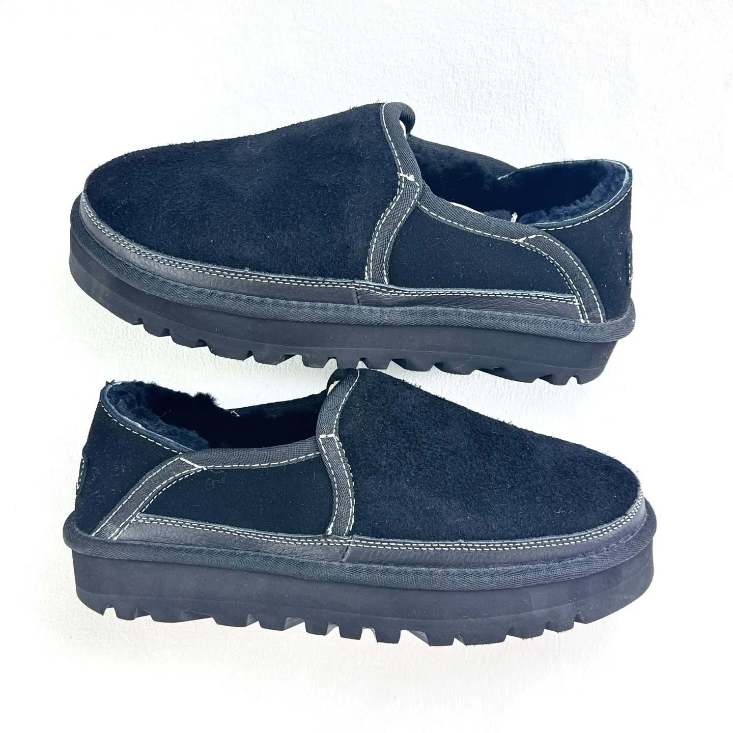 Local 💰480 supports delivery platform operation! Ugg men's slip-on series, cow suede surface with wool lining, warm and comfortable, easy to put on and take off# Size: 39 40 41 42 43 44 45#